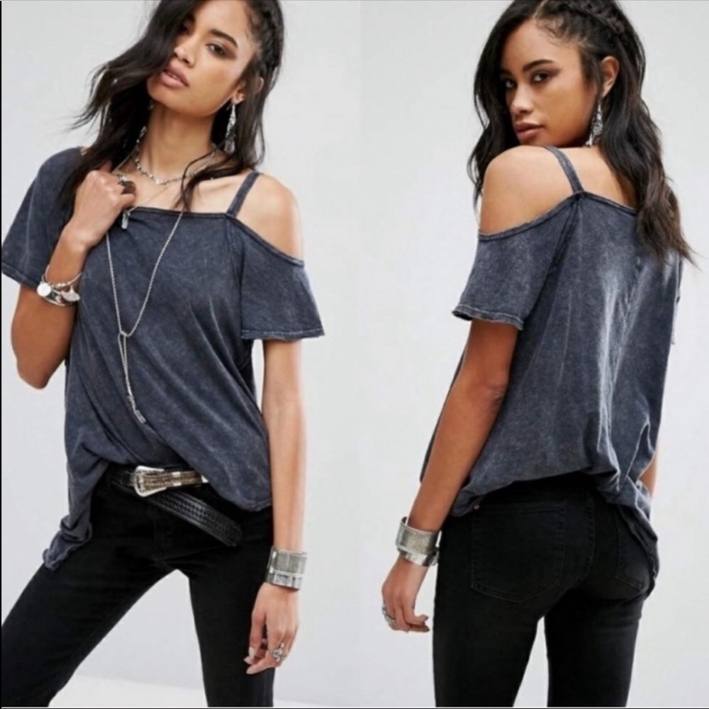 NWT Free People Coraline Cold Shoulder Tee